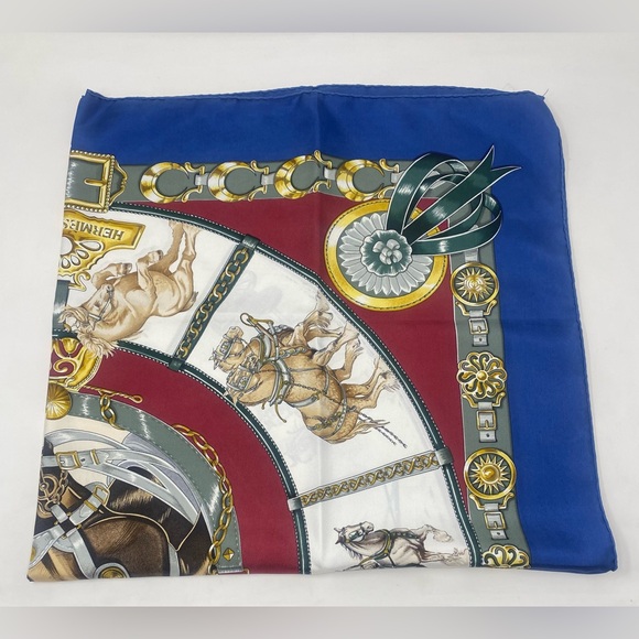 Hermes Silk Scarf Chevaux De Trait Carre 90 Vintage Bourthoumieux - Picture 7 of 16